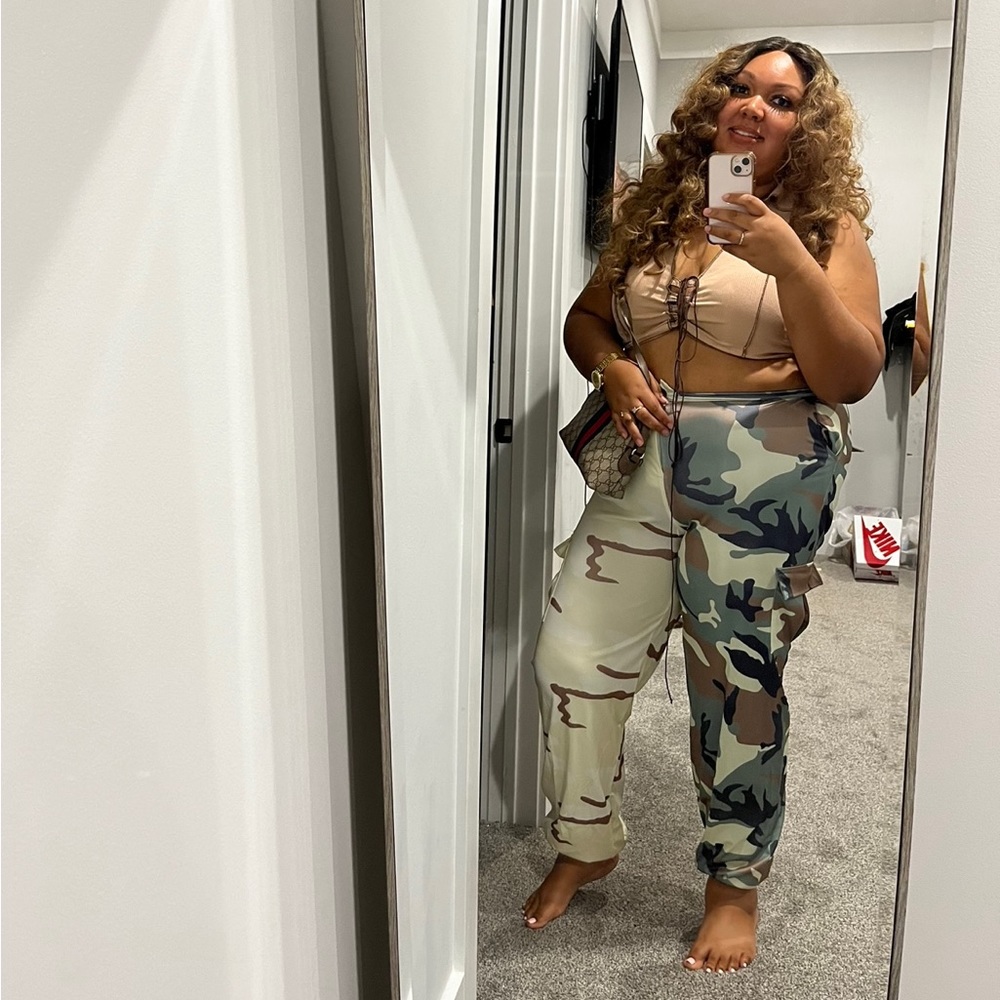 Plus Size Camo Pants